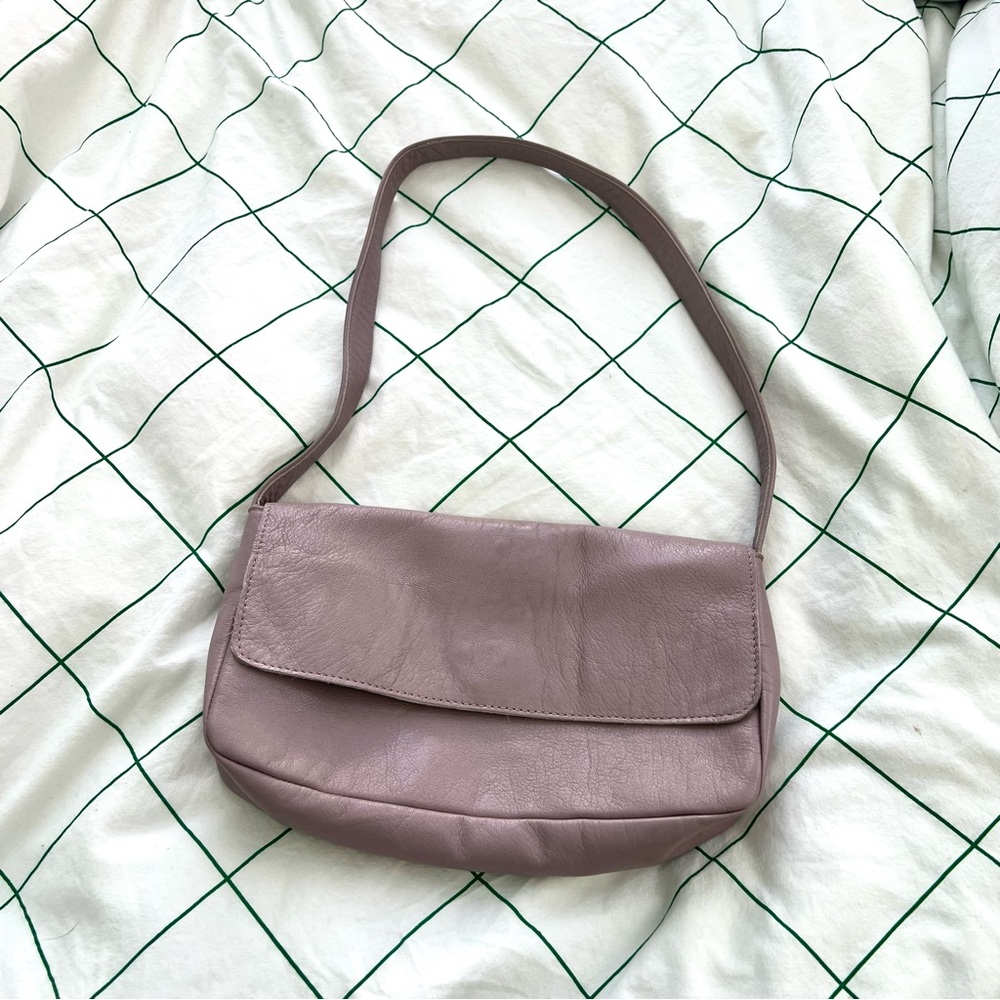 Los Angeles apparel mauve lavender square shoulder bag